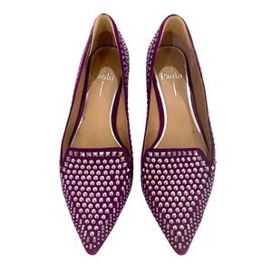 Linea Paolo Portia Studded Magenta Women's Flat - Size 7